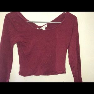 Burgundy crop top